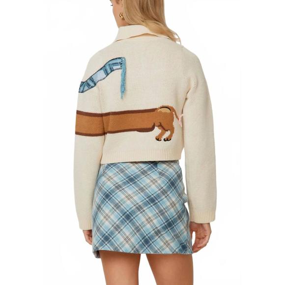 NEW HOUSE OF SUNNY bias cut heritage skirt in blue - Picture 4 of 6